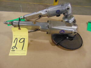 LOT OF PNEUMATIC RIGHT ANGLE GRINDERS (2), 7"