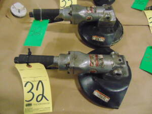 LOT OF PNEUMATIC RIGHT ANGLE GRINDERS (2), 7"