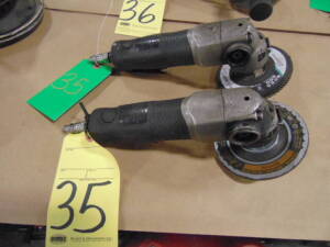 LOT OF PNEUMATIC RIGHT ANGLE GRINDERS (2), 4"