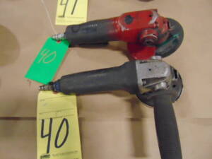 LOT OF PNEUMATIC RIGHT ANGLE GRINDERS (2), 4"