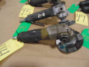 LOT OF PNEUMATIC RIGHT ANGLE GRINDERS (2), 4"