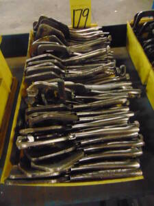 LOT OF WELDING CLAMPS, assorted (in two boxes)