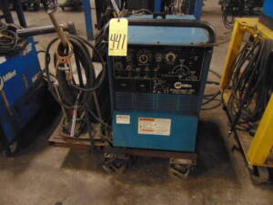 TIG WELDER, MILLER MDL. SYNCROWAVE 250, chiller unit, foot pedal & TIG torch, S/N KF854303