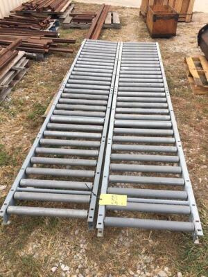 LOT CONSISTING OF ROLLER CONVEYOR, 24" X 10' (2) SECTIONS