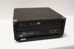 QSC RMX1850HD Amp and 2 Channel XLR Input 1/4'' NL4 Output Amp Rack