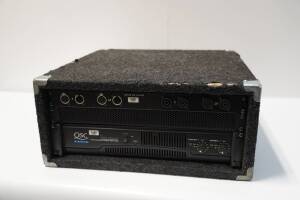 QSC RMX1850HD Amp and 2 Channel XLR Input 1/4'' NL4 Output Amp Rack