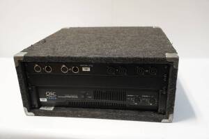 QSC RMX1850HD Amp and 2 Channel XLR Input 1/4'' NL4 Output Amp Rack