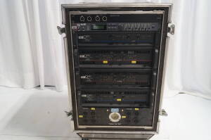 XLD/SUB Amp Rack (Contains DX38, QSC MX1500a, (2) QSC EX 4000, QSC MX3000a, 120/240v 20A AC/NL8 Panel)
