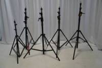 Lot (4) Manfrotto 420b Combination Boom Stands, (1) SLS-LS10 Lighst stand