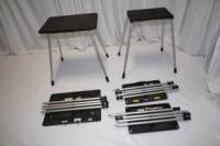 Lot (2) Da-Lite DLX425 Projector Safelock Stand Large , (3) Da-Lite BLX425 Projector Safelock Stand Small