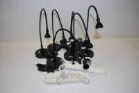 Lot (6) LED Script Lites/ (2) Power Bars