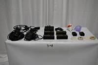Lot of Assorted Effect Accessories; 1xUground Intermatic Timer, 2x FC1 Antari Remotes, 2x FC-5 Antari Remotes, 2x Le Maitre H175 Remote Handset, 4x Le Maitre H175 D.M.X. Interface, Martine Remote Control, 2x Funnels, 2x F100 Jug Caps, 2x F100 Caps (with h