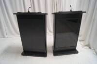 Black Metal Christie Tiles Podium / Black Metal Alumipanel Podium