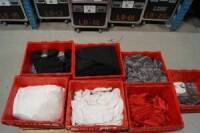Miscellaneous White Gab / Black Drape / Red Satin / Silver Car Silks / Fabric Steamer