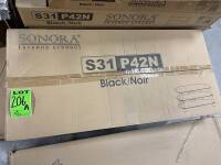 SONORA Stand de t&eacute;l&eacute;vision en bois et en verre &agrave; 3 nieaux Mod. S31P42N (en boite)