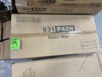 SONORA Stand de t&eacute;l&eacute;vision en bois et en verre &agrave; 3 nieaux Mod. S31P42N (en boite)