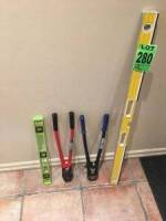 (2) Levels & (2) Bolt Cutters