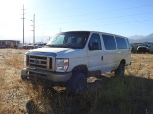 2013 Ford E-350 Econoline Passenger Van, VIN# 1FBSS3BS2DDA63154, Miles 48,222, Company ID LV0735 (located at 6076 Broken Rock Circle, South Jordan, Ut