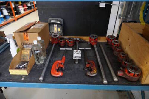 Lot (2) Ridgid Pipe Cutter and (2) Ridgid Pipe Threader