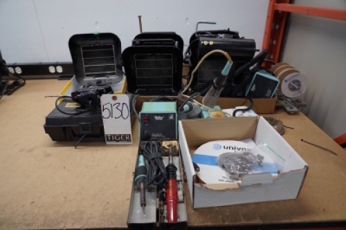 Lot (4) Weller Soldering Iron, Solder Gun and Accessories