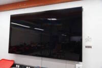 Samsung LED TV, Denon AM FM Tuner, Yamaha CX-630 Amp, Crown XLS 202 Amp and (4) Yamaha Speakers