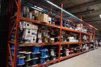 Contents of (12) Rack Shelves, (2) Skids: Reels of Crestron 8G, Cat 6, HD-SDI and Speaker Cable