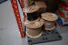 Contents of (12) Rack Shelves, (2) Skids: Reels of Crestron 8G, Cat 6, HD-SDI and Speaker Cable - 17