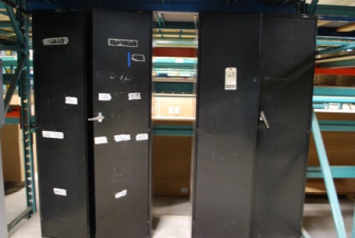 Lot (2) Black Cabinets