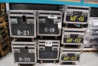 Lot (8) 24"x36" Rolling Hard Case and (3) 75"x24" Rolling Hard Case