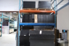 Lot Contents of 12 Pallet Racks of Wood Flats, Stairs, Risers, Wedges, (2) Steel Plywood Cart (65" x 99" x 30") and Assorted Wooden Set Pieces
