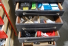 Workbox containing Case Repair Hardware, Trunk Containing Tape and Drape Tools, Bin with Miscellaneous Gloves, Vinyl and Truck Strap - 5