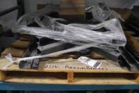 Lot (4) EAW KF760 KF761 Grid cable hanger Bars, 20K Projector Arena Bracket, Assorted Steel Parts and (2) Gallant Table Top Frame