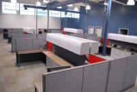 Lot (35) Office Cubicles contains Desk, Cabinet and Partition