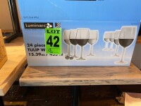 LUMINARC 24 piece Tulip wine glasses