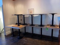 Lot of 14 square tables with black base