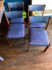 Set of 4 blue velvet chairs - 2
