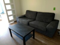 IKEA Living room set, includes: couch, end table, console table and lounge chair