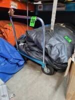 Chariot transport en acier utilitaire lourde avec poign&eacute;e amovible