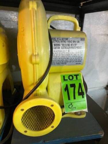 Pompe a air pour maison gonflable HNJ 750watt soufflerie mod. Pompe &agrave; air W-4L