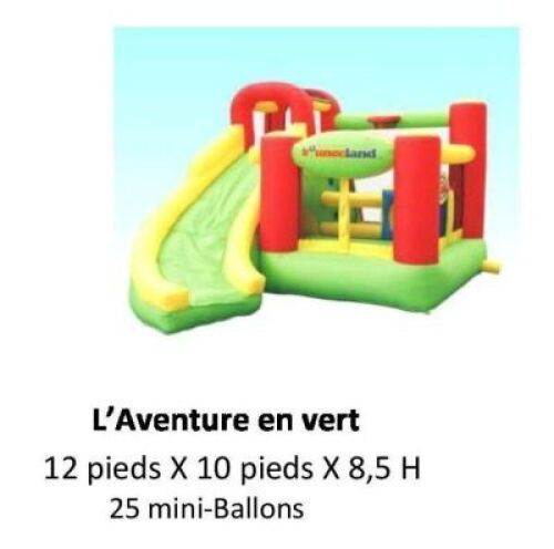 "Aventure Vert" Jeux Gonflables R&eacute;sidentiel