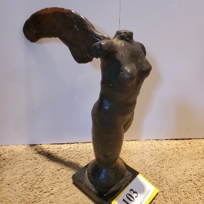 14" UNSIGNED BRONZE STATUE