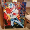 OIL ON CANVAS AFTER LEROY NEIMAN "FOOTBALL PLAYER" (24X31.5)