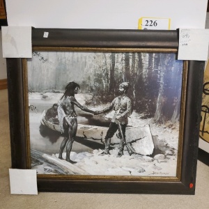 FRAMED PRINT AFTER REMINGTON (30X27)