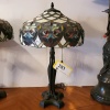 26" LEADED GLASS TABLE LAMP TIFFANY STYLE