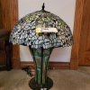28" LEADED GLASS TABLE LAMP TIFFANY STYLE