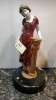 24" BRONZE STATUE COLLECTOR SOCIETY UNSIGNED "GIRL BY FOUNTAIN"