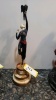 23" AFTER CHIPARUS BRONZE STATUE "LADY WITH PARROT"