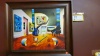 FRAMED SIGNED FEYO PRINT "ABSTRACT" (25.5X21.5)