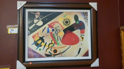 FRAMED SIGNED KANDINSKY GICLEE PRINT (33.5X27)