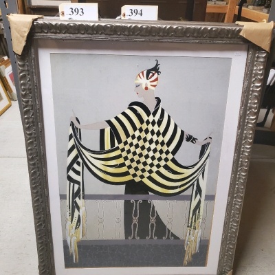 FRAMED PRINT UNKNOWN SIGNATURE (33X44)